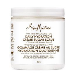 Shea Moisture - "100% Virgin Coconut Oil" Daily Hydration Creme Sugar Scrub with Coconut Milk & Acacia Senegal 261gr