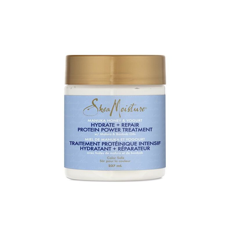 Shea Moisture - "Manuka Honey & Yogurt" Hydrate + Repair Protein Power Treatment with Mafura & Baobab Oils 237ml