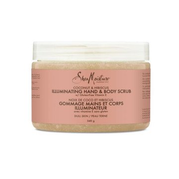 Shea Moisture - "Coconut & Hibiscus" Illuminating Hand & Body Scrub with Gluten-Free Vitamin E 340gr